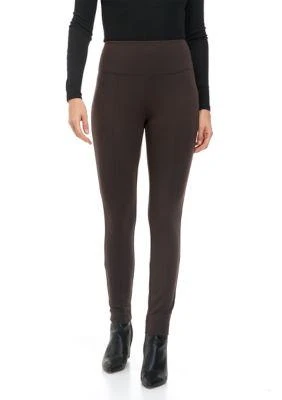 philosophy Womens Ponte High Rise Front Seam Leggings 1