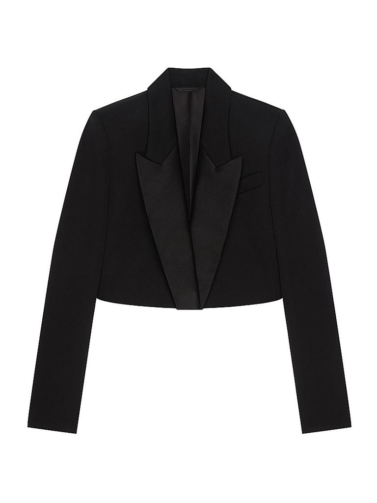 Givenchy Cropped Jacket in Wool and Mohair - Jackets - Free