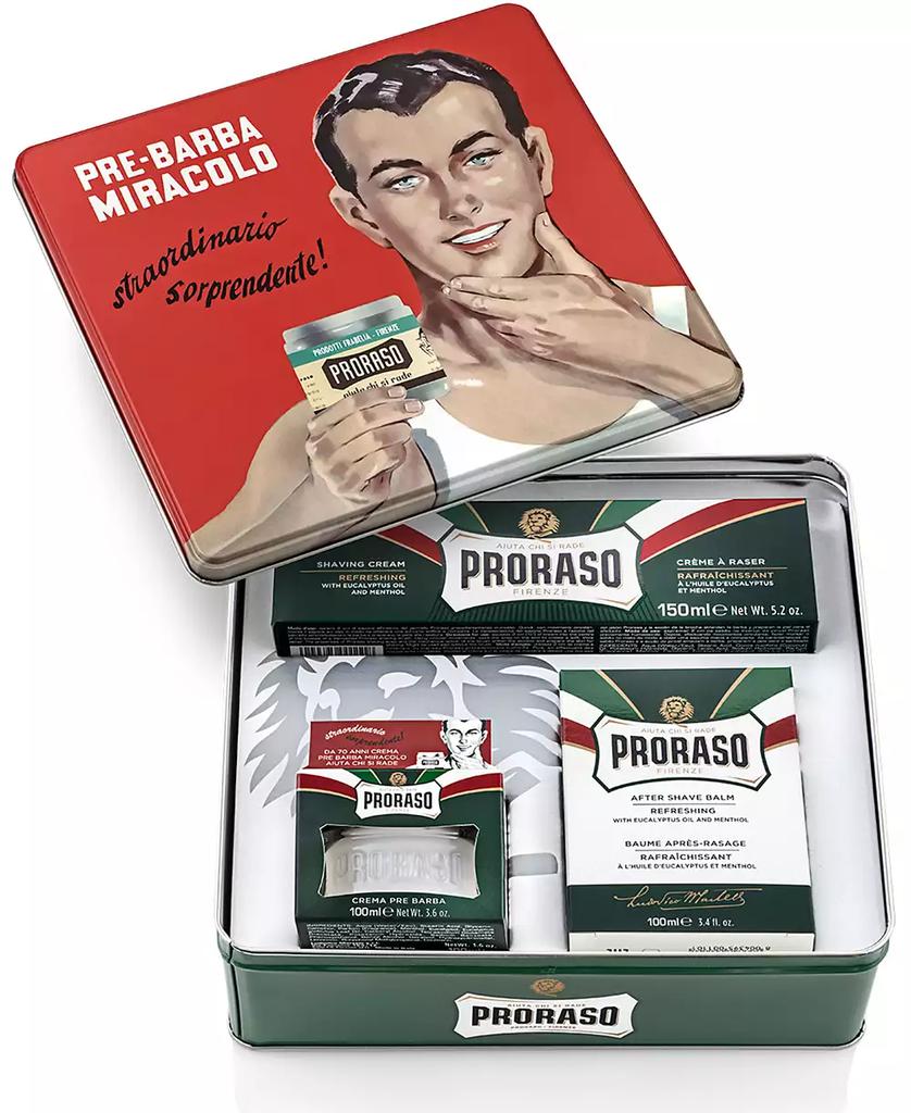 Proraso 4-Pc. Vintage Gino Tin Gift Set - Refreshing Formula