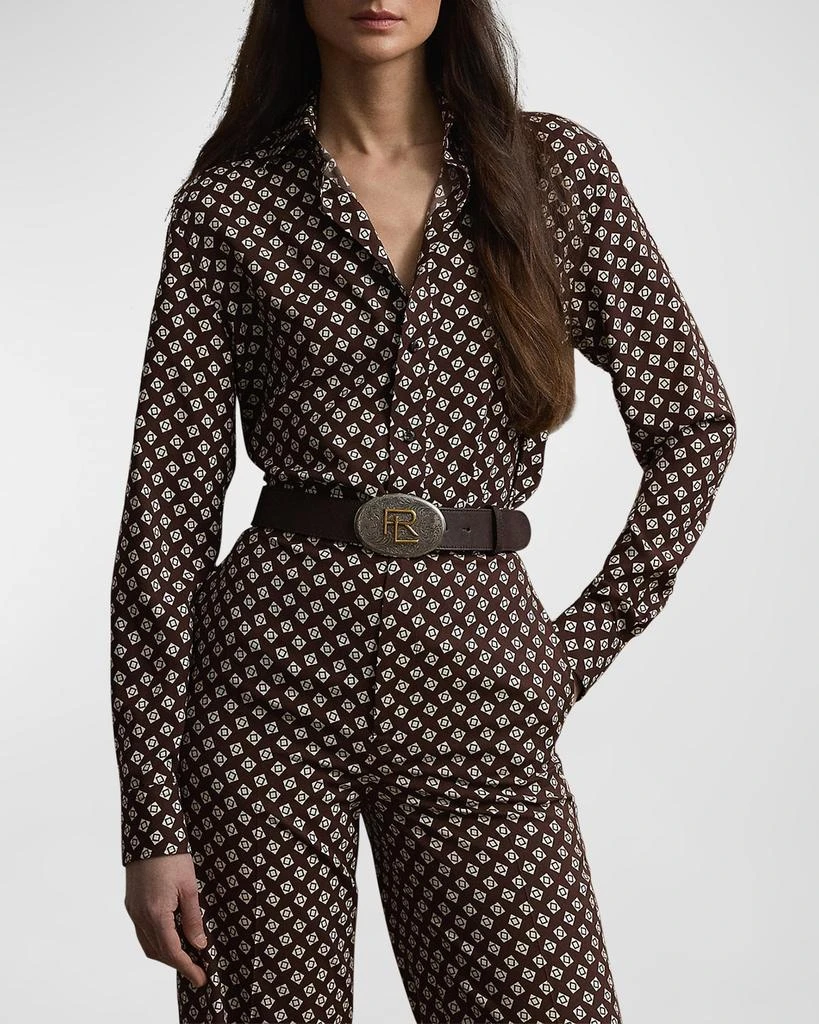 Ralph Lauren Printed Silk Button-Down Shirt 4