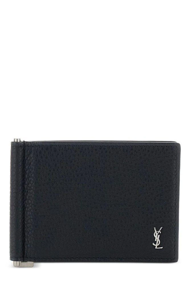 Yves Saint Laurent Saint Laurent Logo Plaque Bi-Fold Wallet