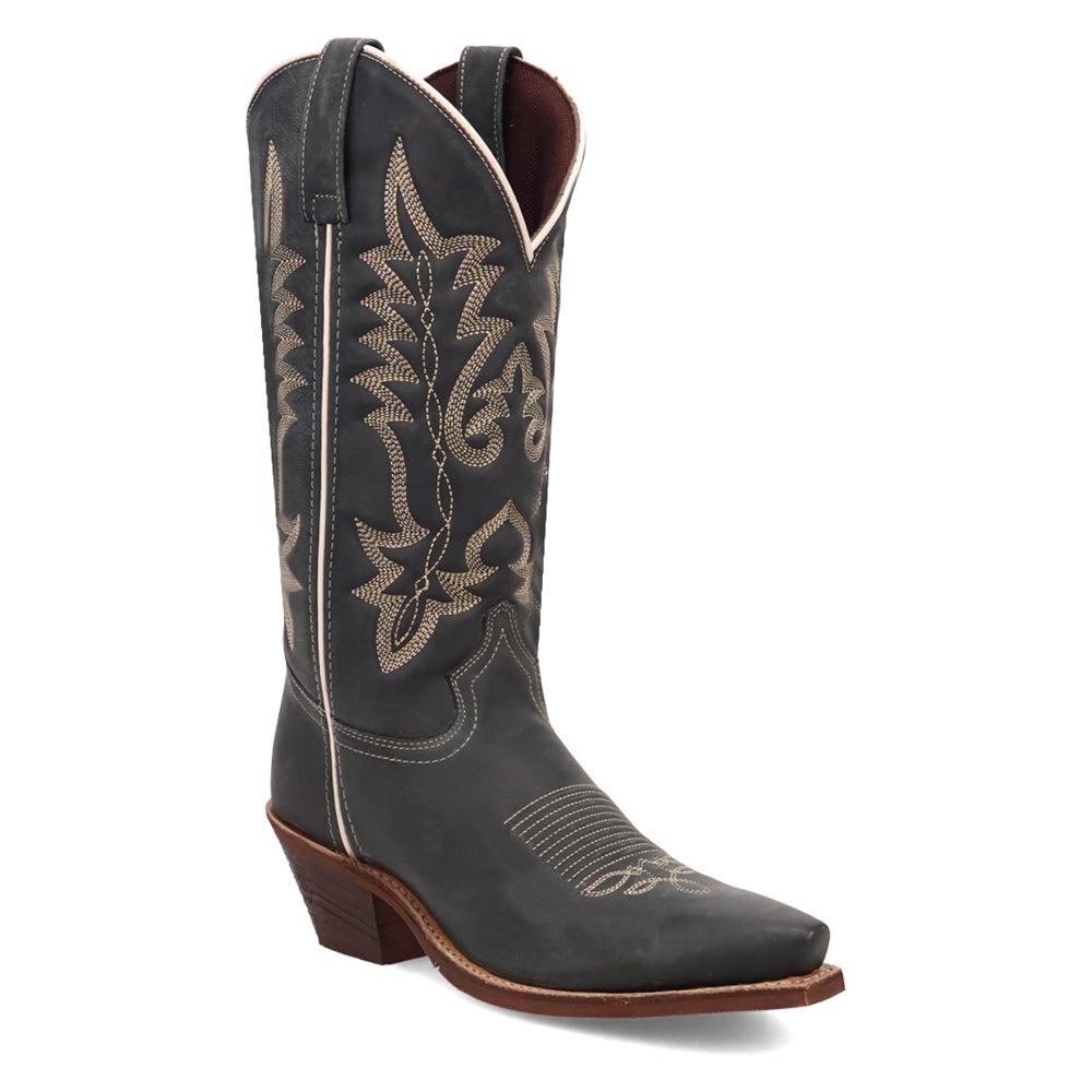 Laredo Carly Embroirdered Snip Toe Pull On Cowboy Boots