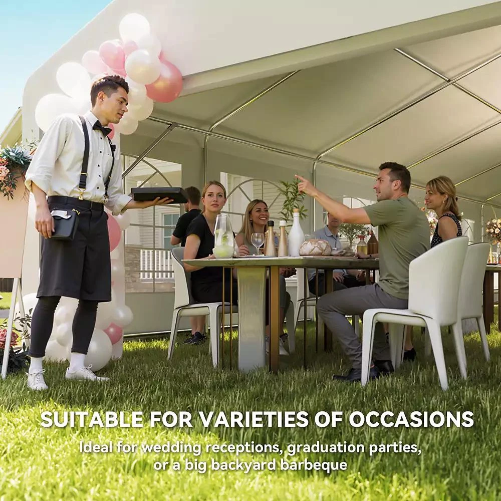 Outsunny 23
 x 39
 Heavy-duty Large Wedding Tent with Sidewalls, 3