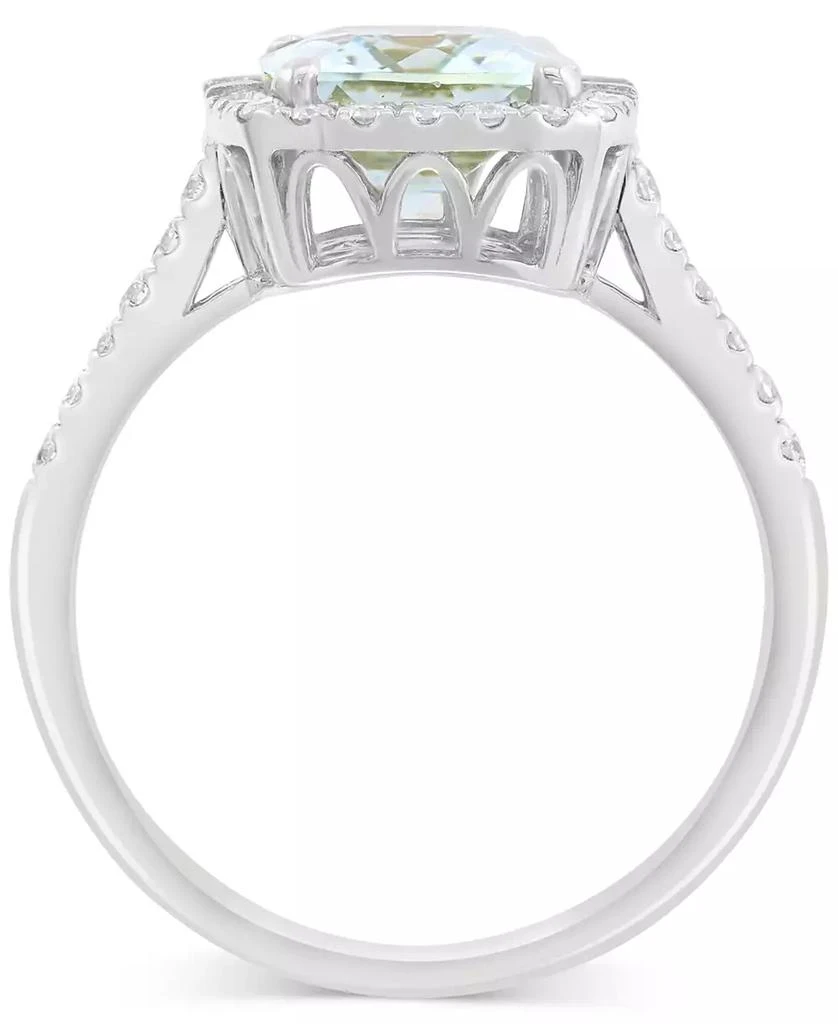 Effy EFFY® Aquamarine (2 ct. t.w.)
Diamond (3/8 ct. t.w.) Halo Statement Ring in 14k White Gold 4