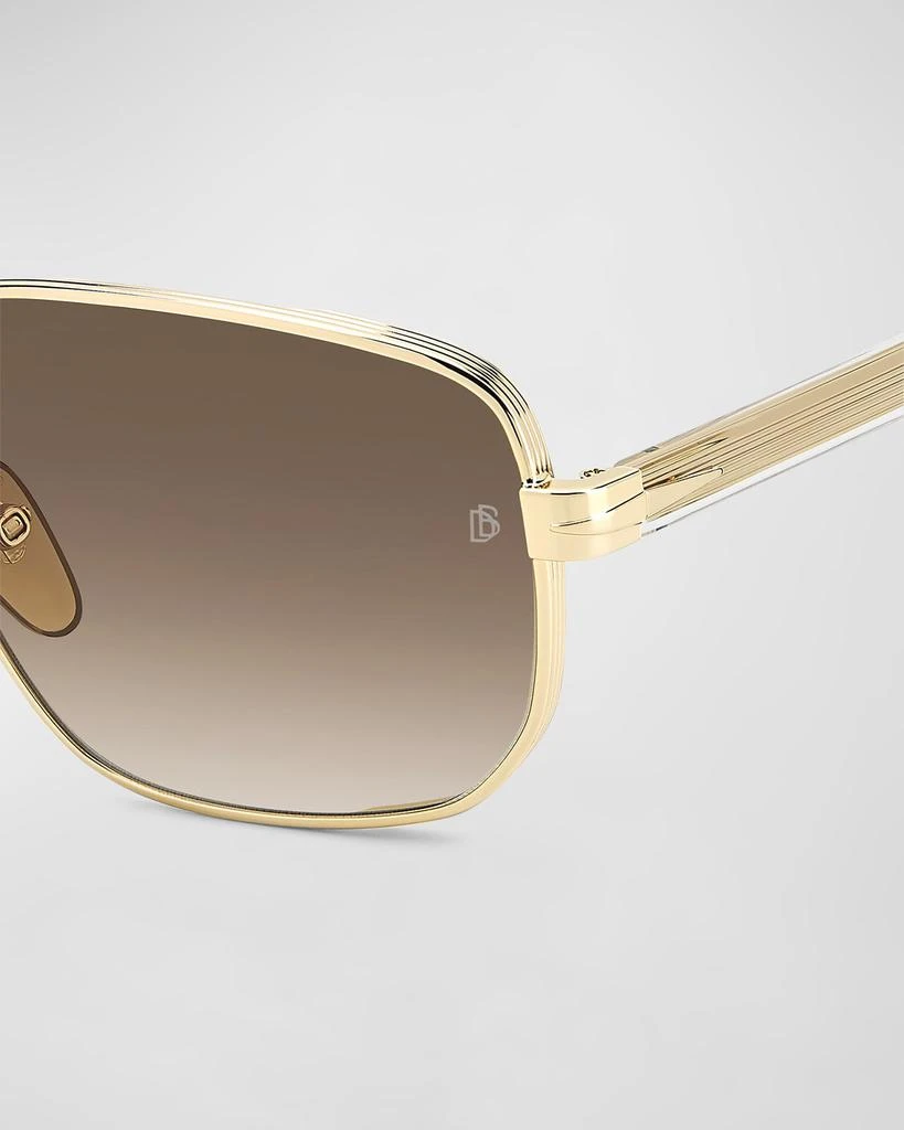 David Beckham Men's Stainless Steel Rectangle Sunglasses 2