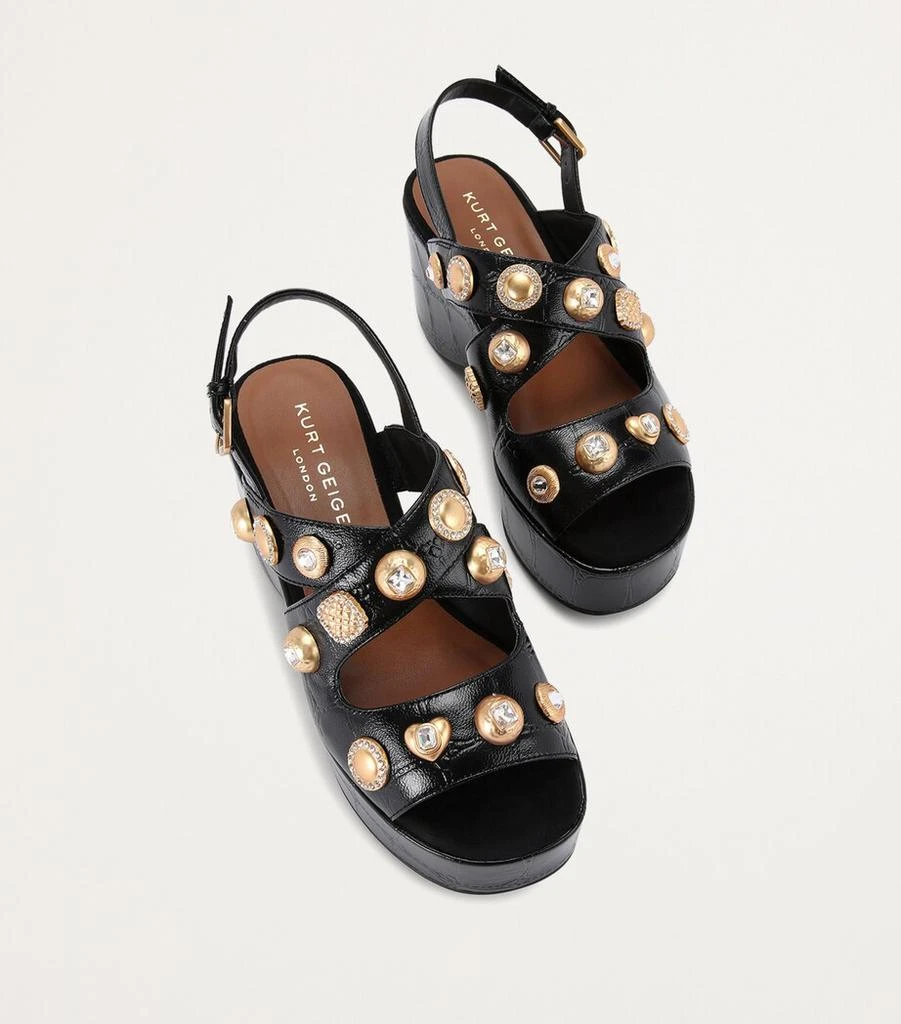 Kurt Geiger Leather Kensington Wedge Sandal 2