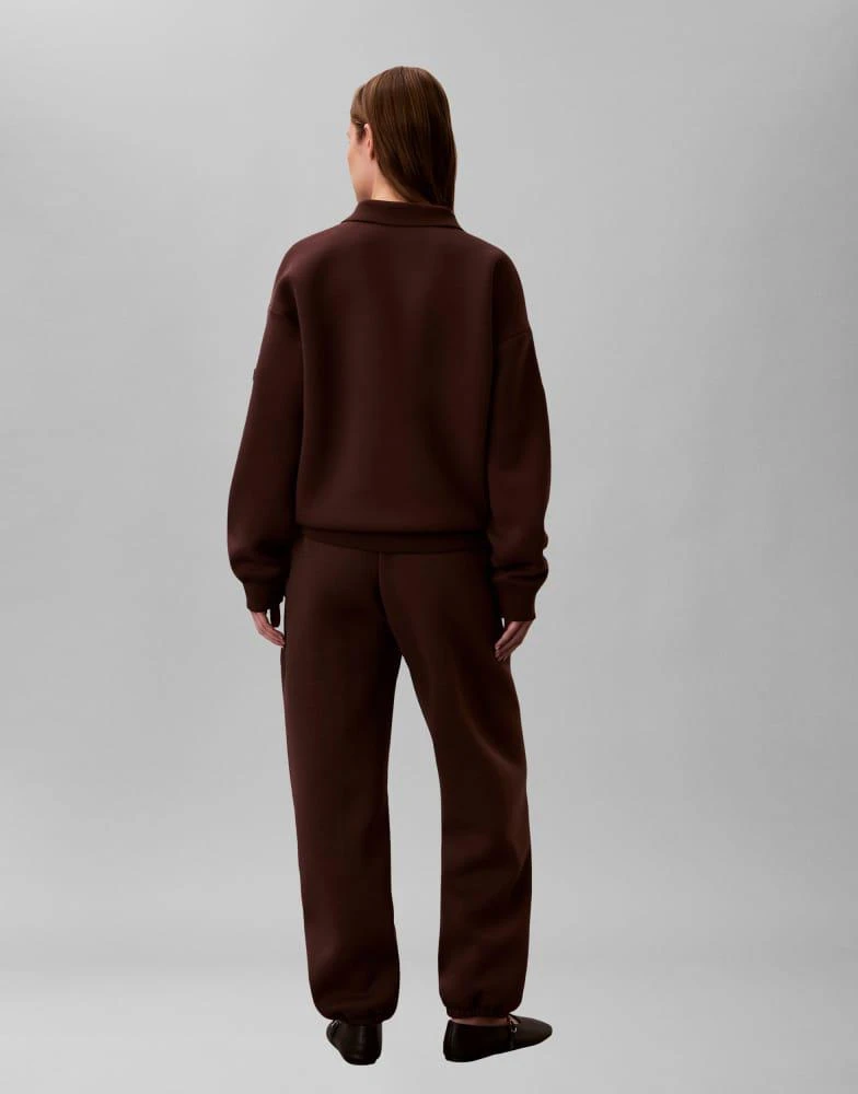 Calvin Klein Calvin Klein Jeans oversized scuba polo sweatshirt in brown 3