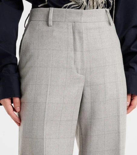 Dries Van Noten Checked wool straight pants 4