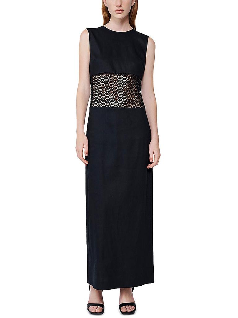SIMKHAI Womens Crochet Sleeveless Midi Dress