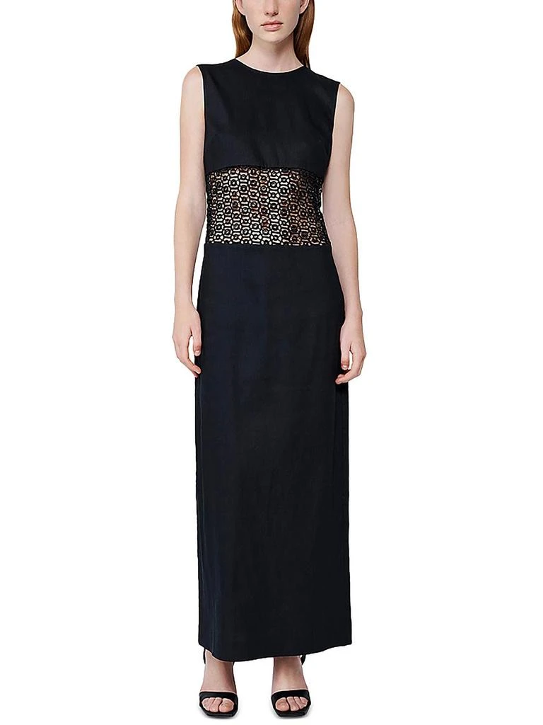SIMKHAI Womens Crochet Sleeveless Midi Dress 1