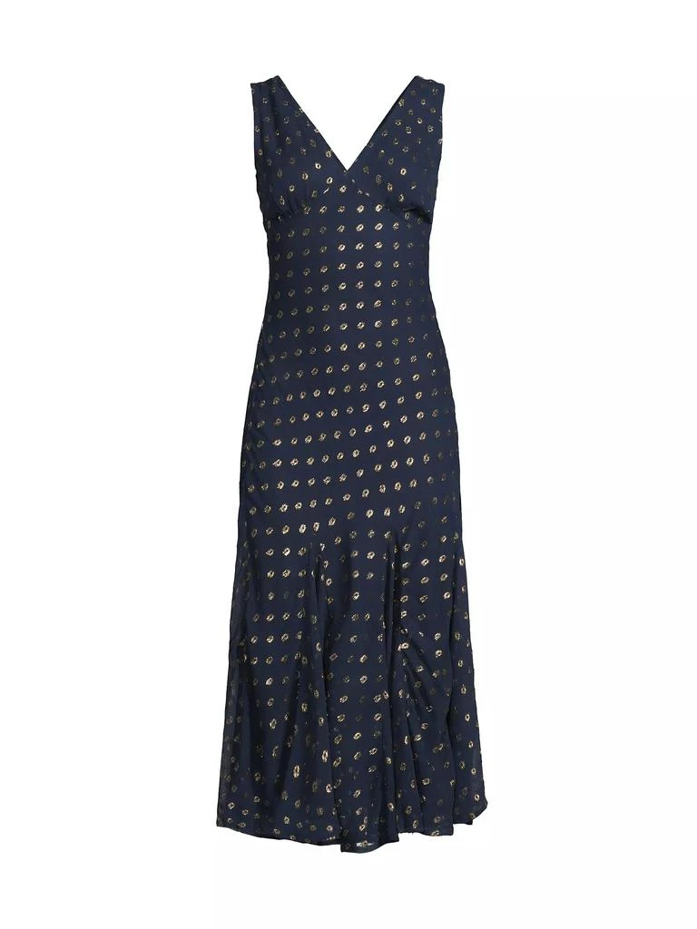 Ciao Lucia Clarette Metallic Dot Sleeveless Midi-Dress 1