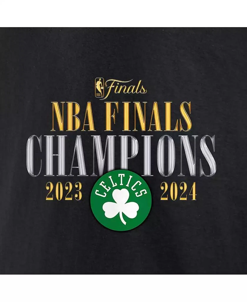 Fanatics Men's Black Boston Celtics 2024 NBA Finals Champions Big Tall Fade Away Jumper Roster Signature T-Shirt 4