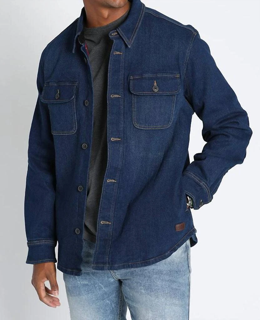 JACHS NEW YORK Jachs New York - Stretch Flannel Lined Denim Jacket