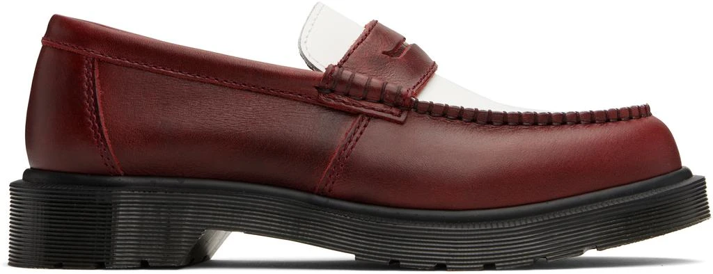Burgundy White Penton Two-Tone Leather Loafers – On Sale Now