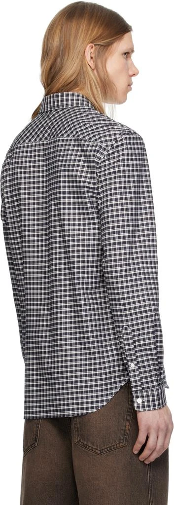 Lacoste Navy & White Regular Fit Stretch Plaid Shirt 3