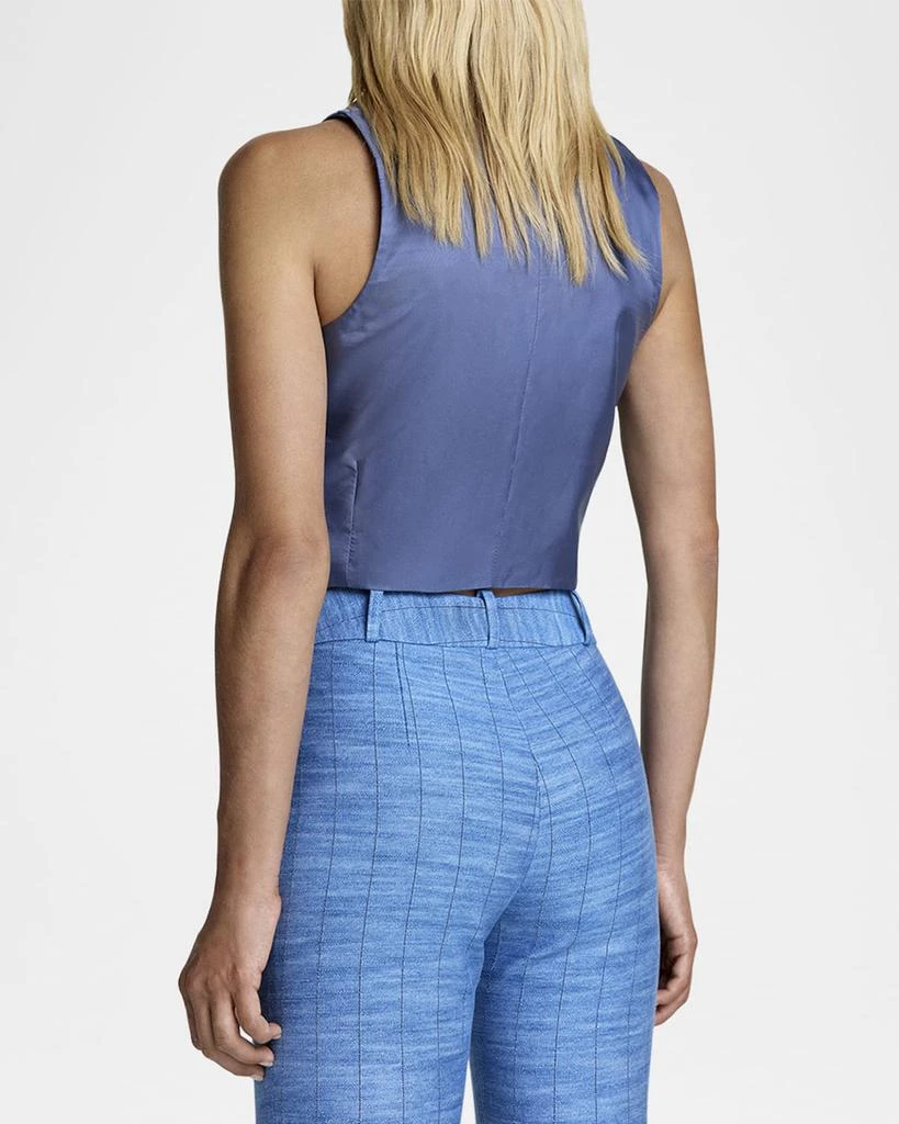Smythe Denim Stripe Cropped Vest 2