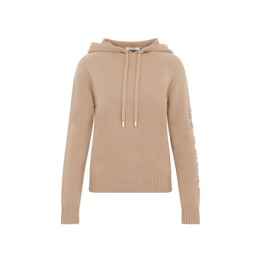 Max Mara Max Mara Drawstring Long-Sleeved Knitted Hoodie 1