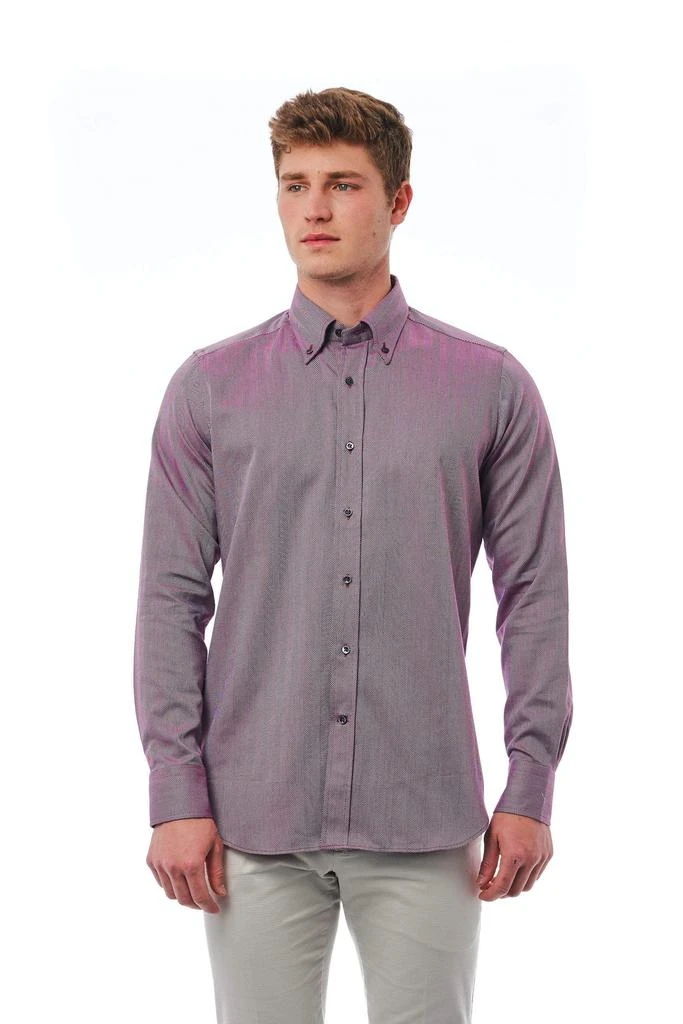 Bagutta Bagutta Burgundy Cotton Shirt 1