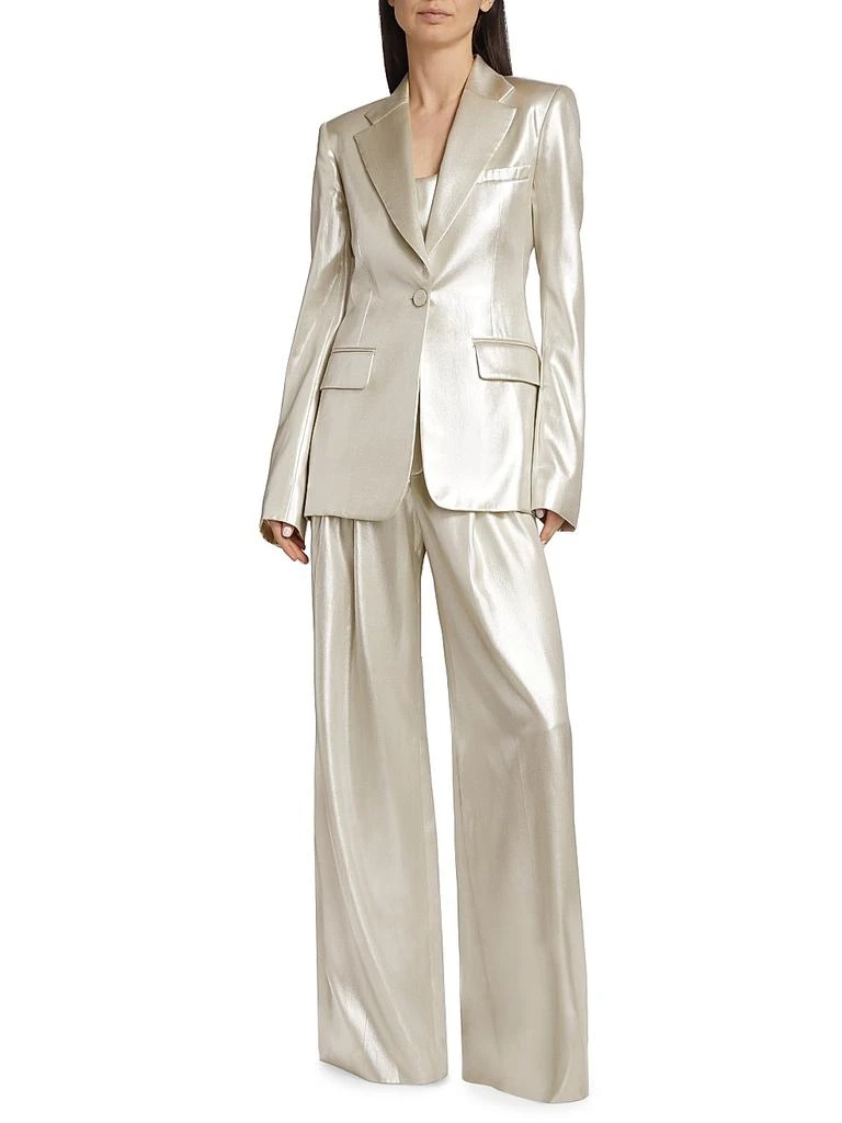 Chloé Metallic Silk Blazer 2