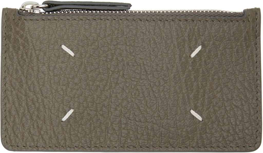 MAISON MARGIELA Taupe Four Stitches Card Holder 1