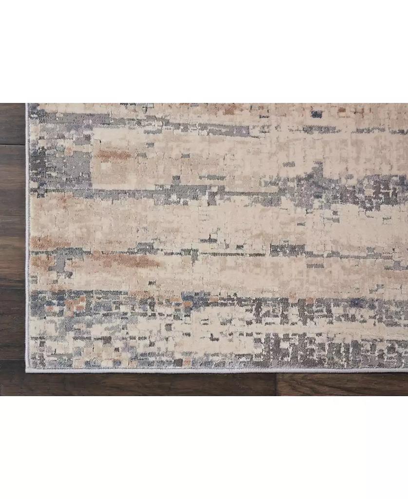 Nourison Rustic Textures RUS04 Beige and Gray 7'10" x 10'6" Area Rug
