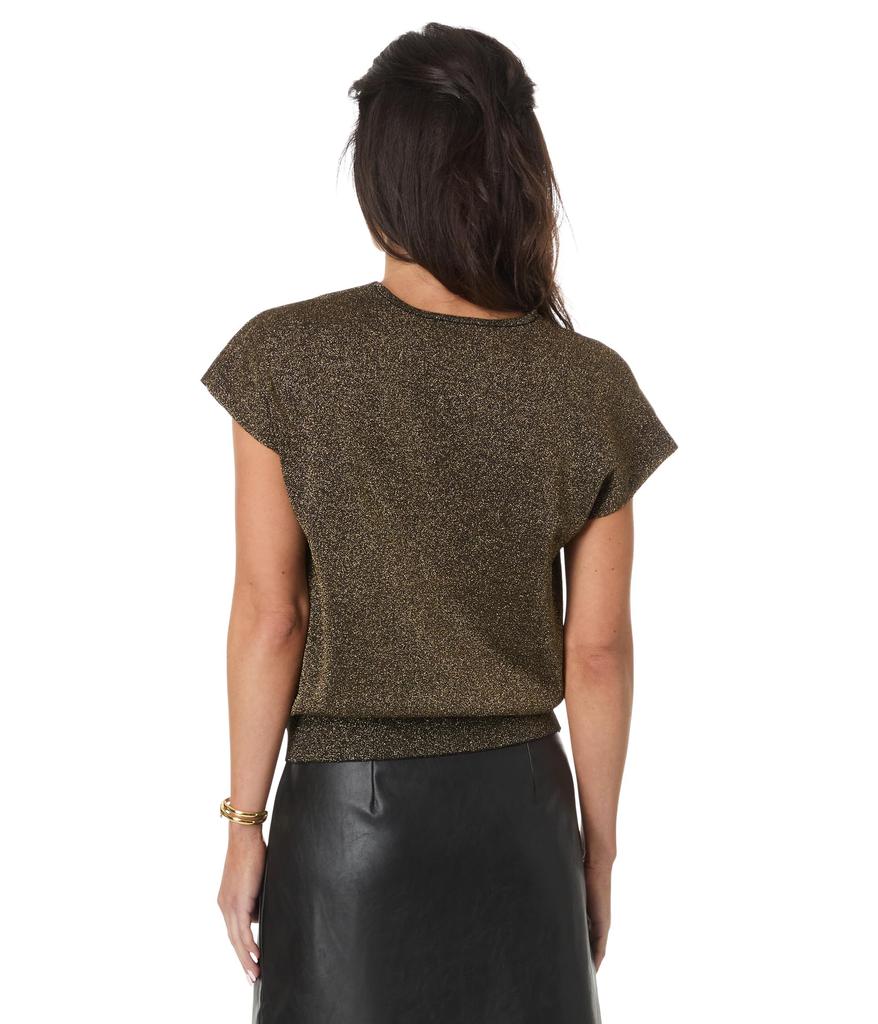 Lilla P Metallic V-Neck Sweater
