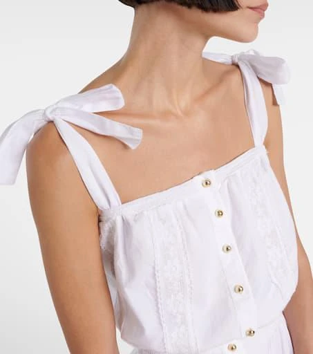 MELISSA ODABASH Giulia lace-trimmed cotton top 4
