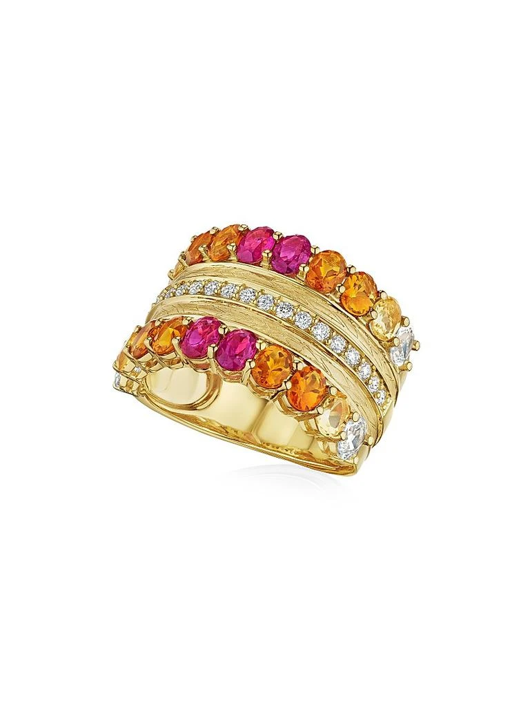 HUEB Amazonia Palha 18K Yellow Gold 
Multi-Gemstone Ring