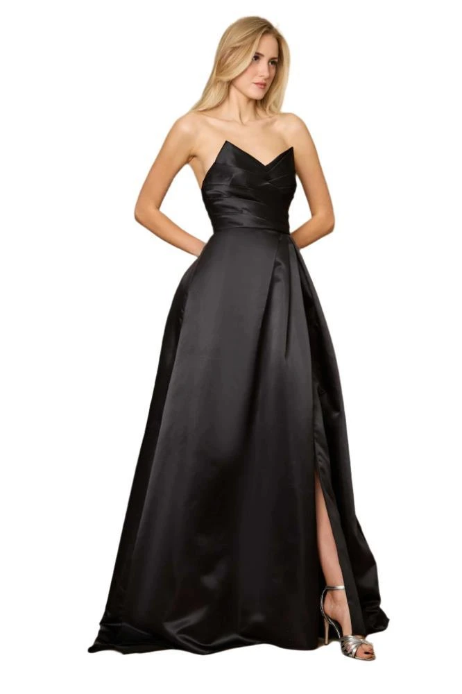 TRUEDAMES Dylan And Davids Full-Length Black Formal Ball Gown Party Dress