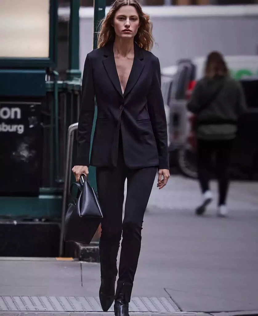 DKNY Women's Single-Button Padded-Shoulder Blazer 3