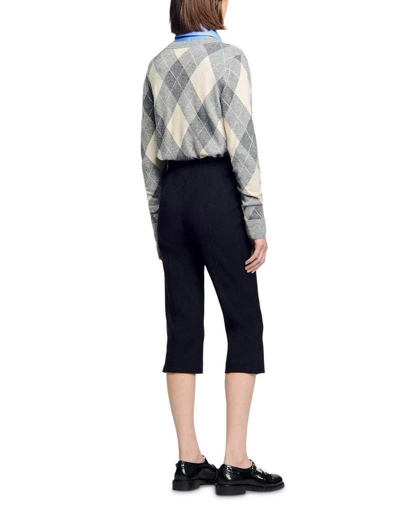 Sandro Side Zip Capri Pants 4