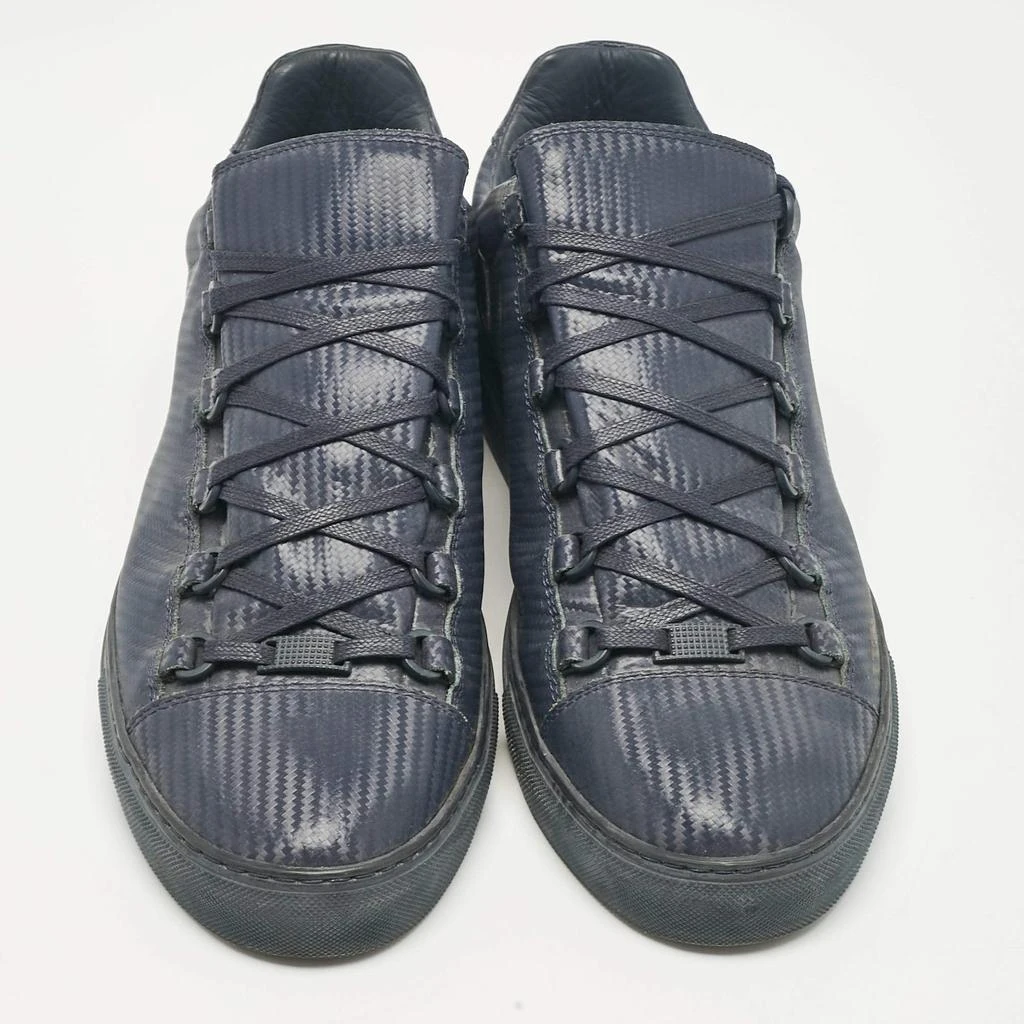 Balenciaga Balenciaga Navy Blue Leather Lace Up Sneakers Size 44 3