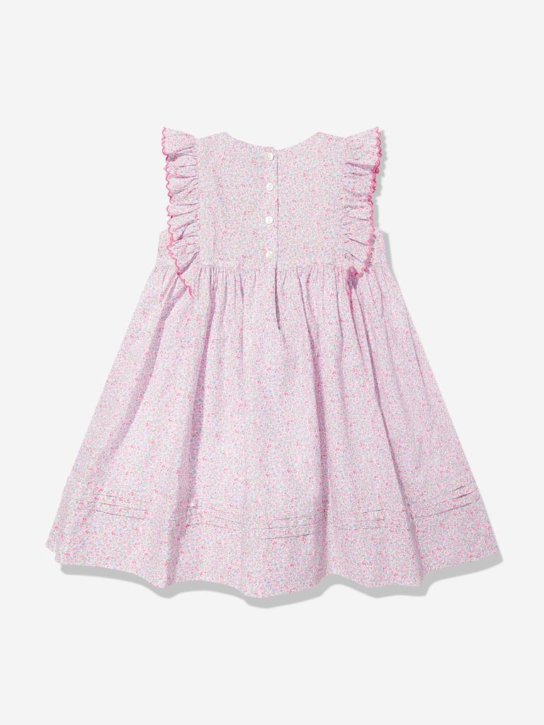 Sarah Louise Girls Floral Dress in Pink