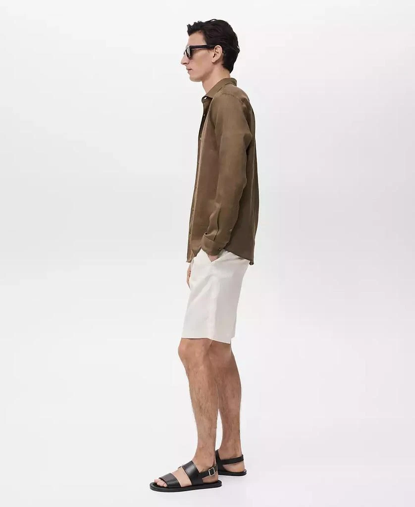Mango Men's Tailored Linen Shorts 5