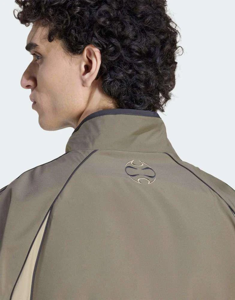 Adidas adidas Originals Teamgeist adicolor track top in blanch brown 2