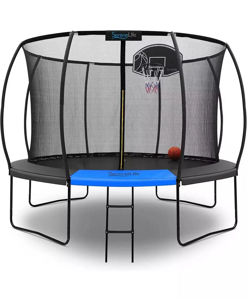SereneLife Outdoor Trampoline 10FT/12FT/14FT with Enclosure Net
Ladder – ASTM Approved Heavy-Duty Trampoline for Kids
Adults