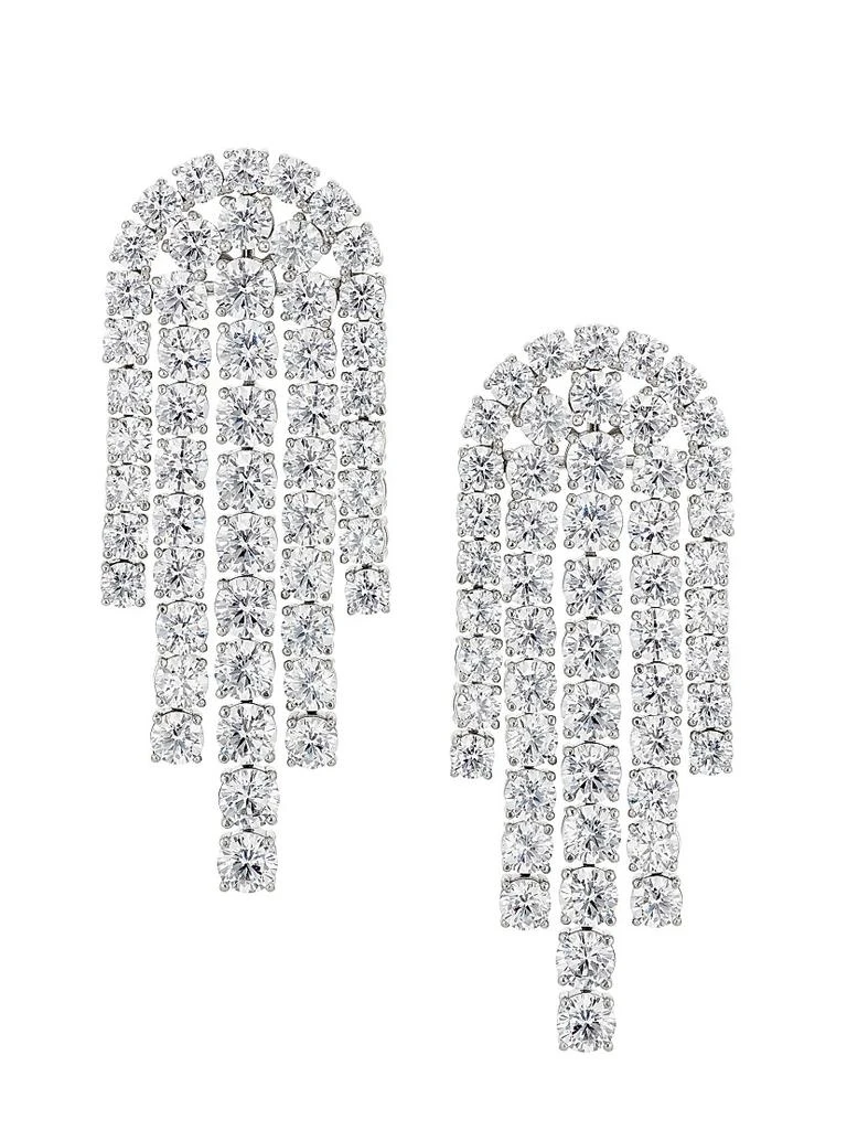 Adriana Orsini Bubbly Rhodium-Plated
Cubic Zirconia Tennis Chandelier Earrings 1