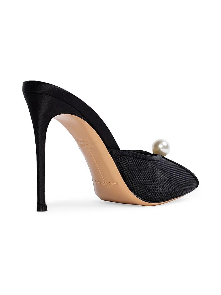 Black Suede Studio Sadie 100MM Satin Sandals 4
