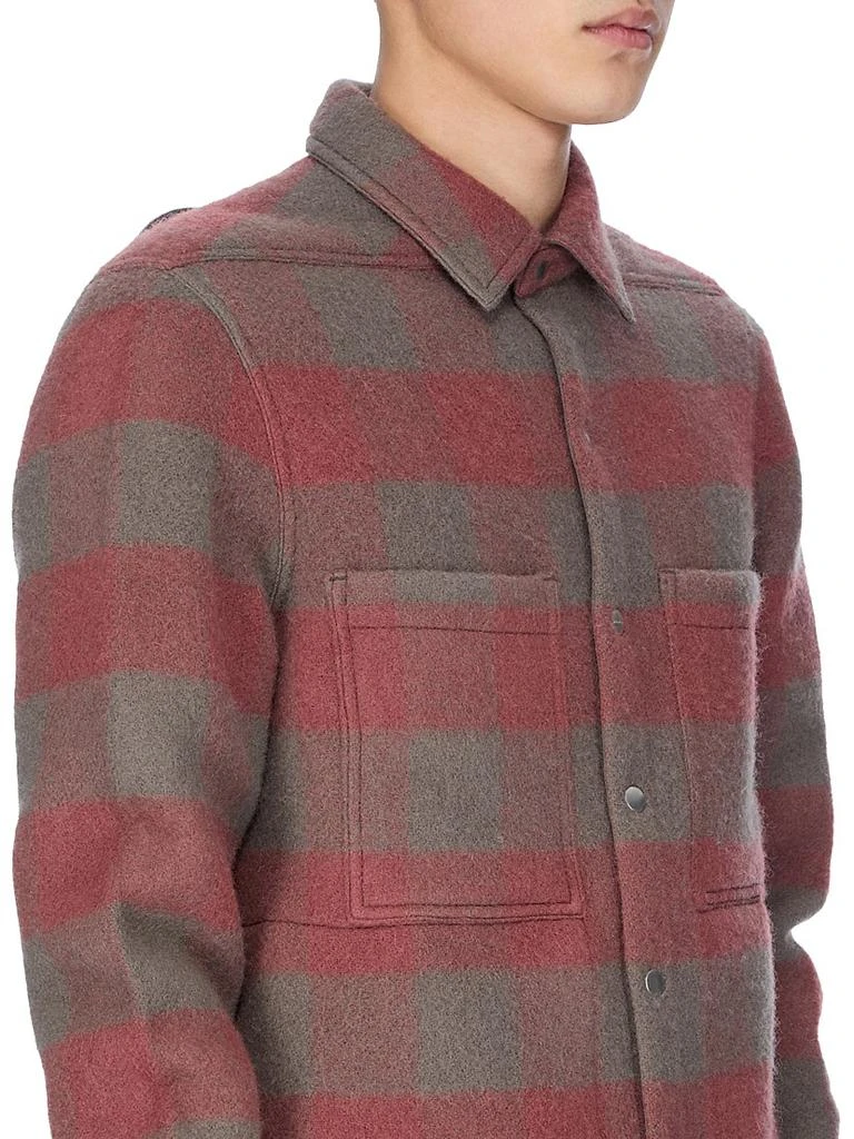 Rick Owens Plaid Wool Overshirt 6