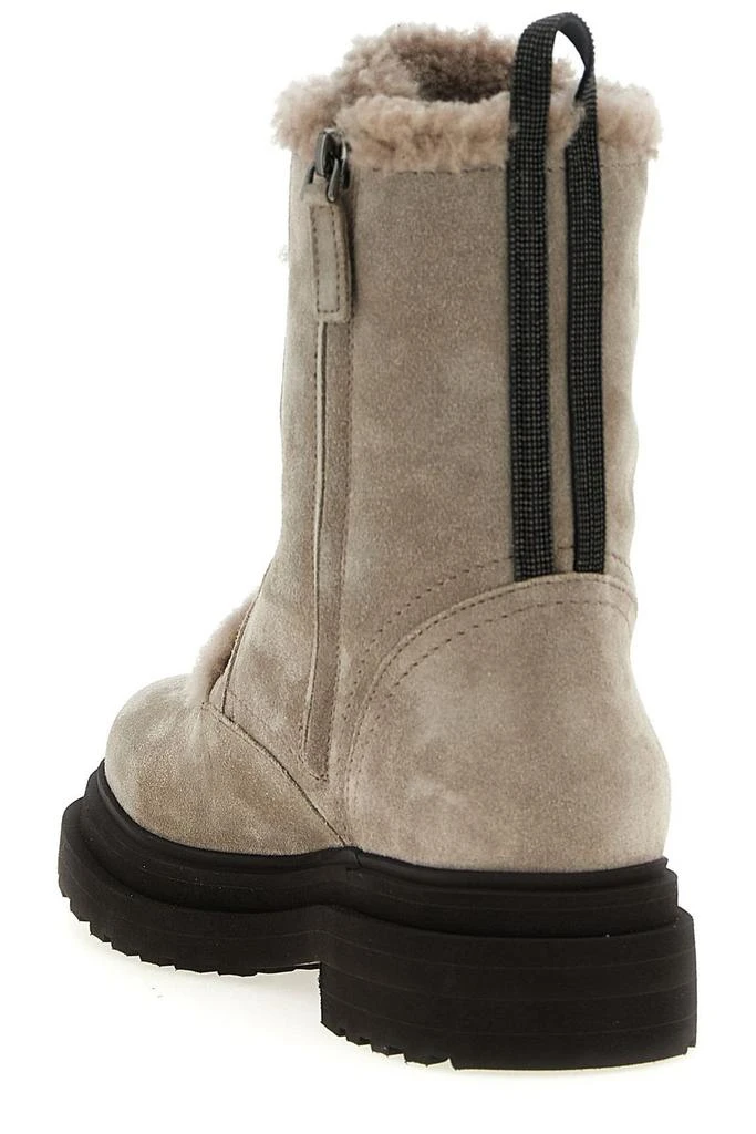 Brunello Cucinelli Brunello Cucinelli Sherling Combat Boots 3