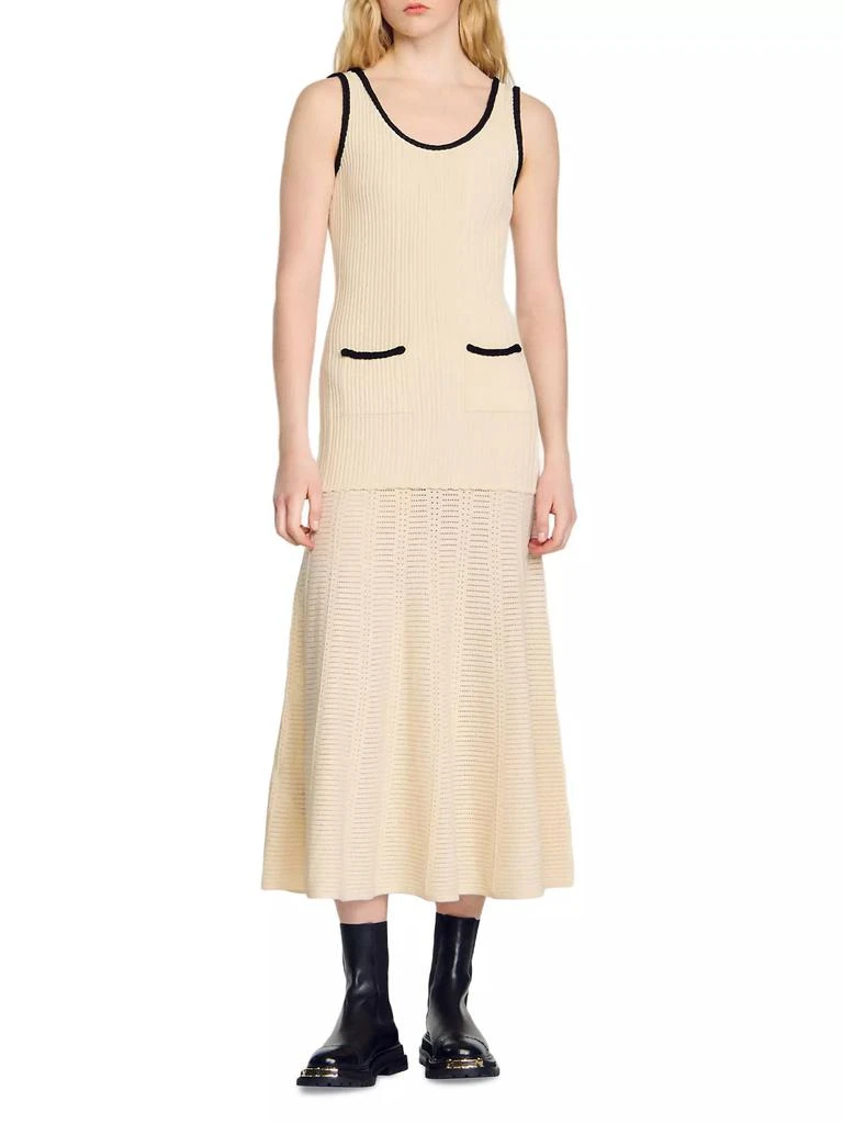 Sandro Pointelle Knit Dress 2