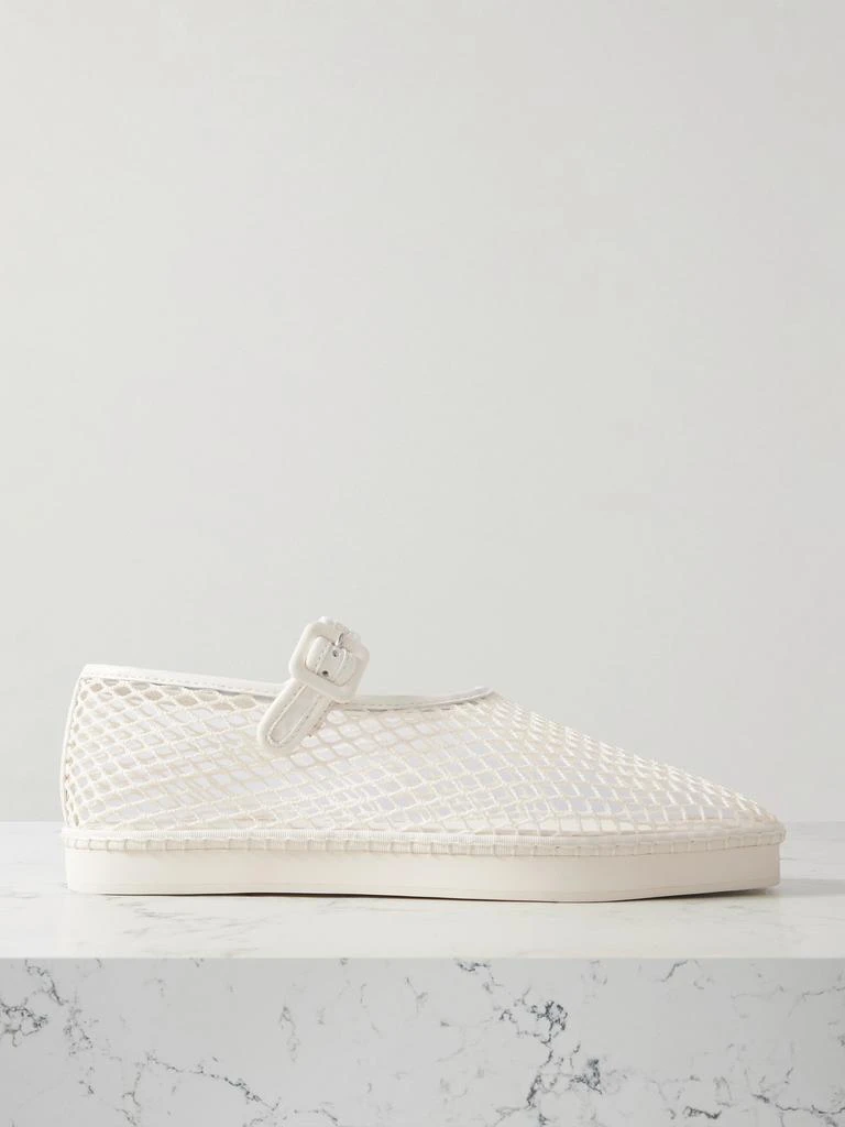 Loeffler Randall Rita 皮革边饰网布厚底玛丽珍平底鞋  - US8.5 1