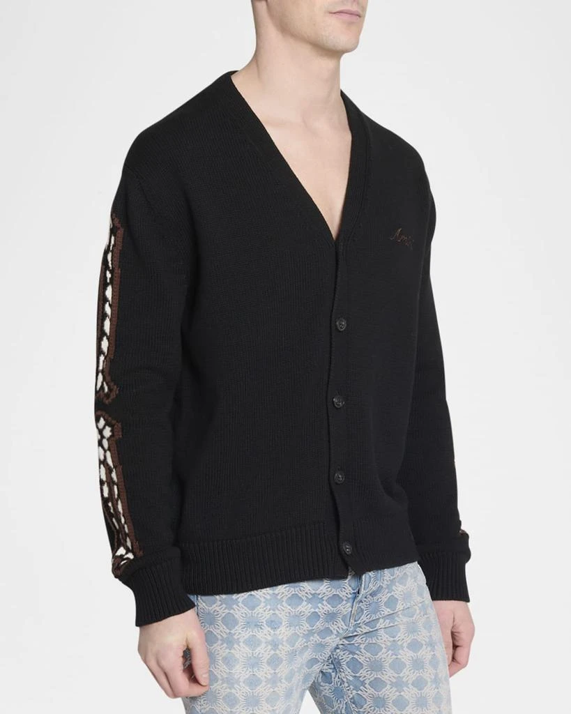 AMIRI Men's Leopard Bones Cardigan 4
