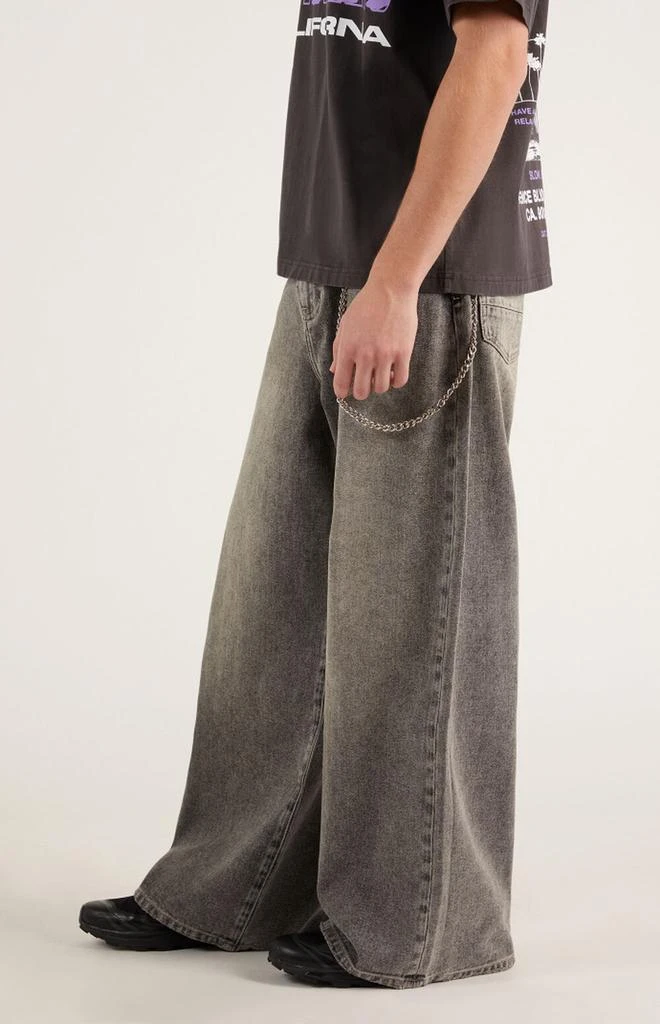 PacSun Ryder Chain Ultra Baggy Jeans Gray 4