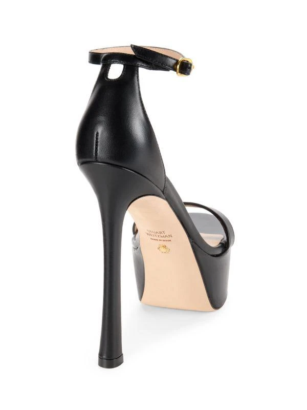Stuart Weitzman Nudistcurve Leather Platform Sandals 3