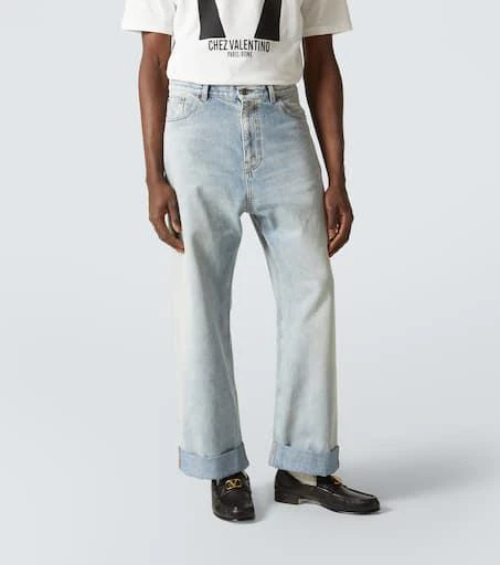 Valentino High-rise straight jeans 3