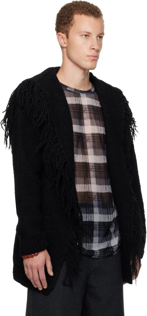 Dries Van Noten Black Fringed Cardigan 2