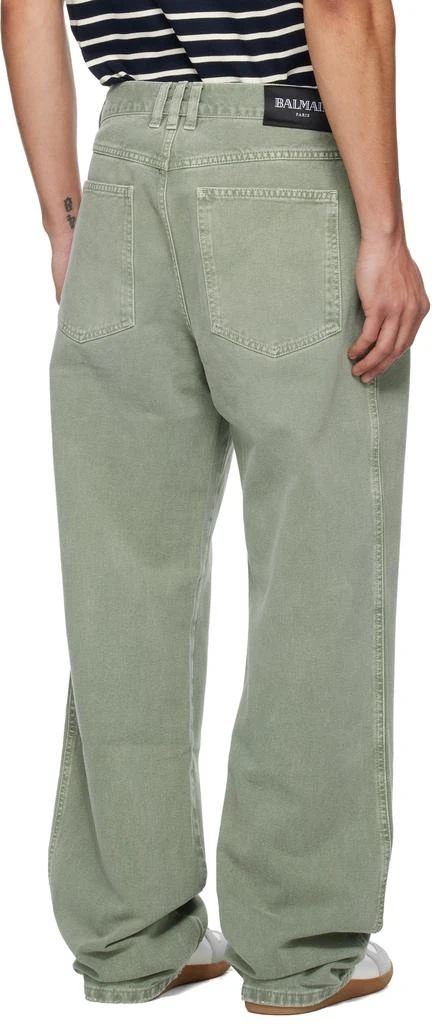 Balmain Khaki Loose Jeans 3