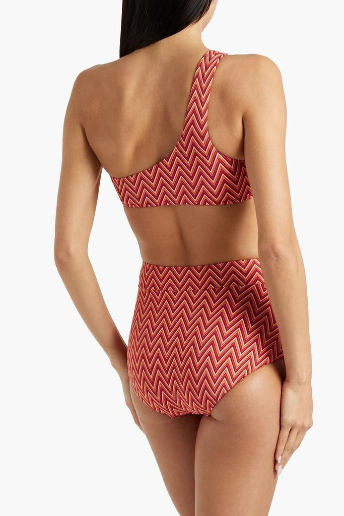 Seafolly Cleo one-shoulder cutout jacquard bikini top 3