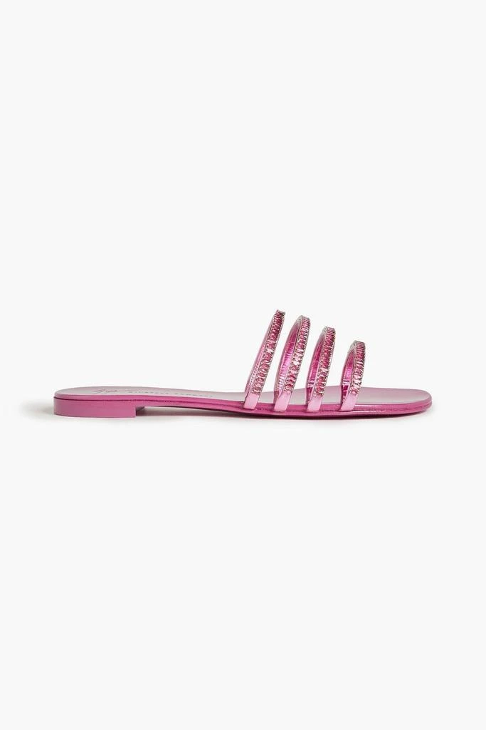 Giuseppe Zanotti Iride crystal-embellished patent-leather sandals 1